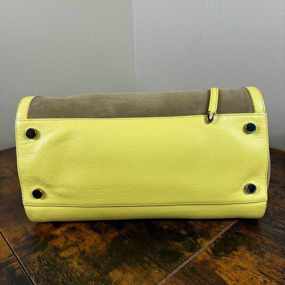 Jimmy Choo Rosalie Satchel 2-Way Bag Suede Leather Beige Yellow - Picture 8 of 16